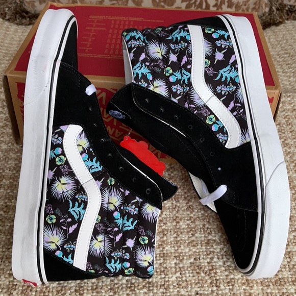 Vans Sk8-Hi Paradise Floral Black/True White Men’s - Picture 11 of 16